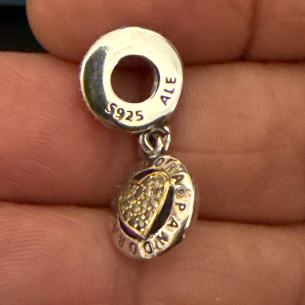 Pandora Silver And Gold Heart Charm